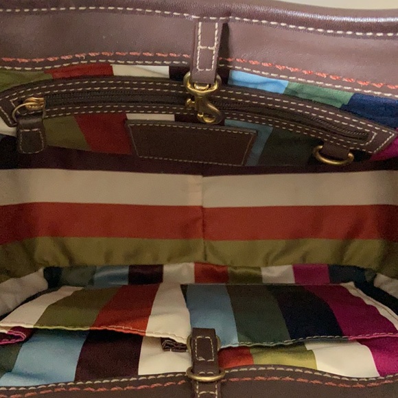 Coach brown leather shoulder purse - Picture 4 of 5